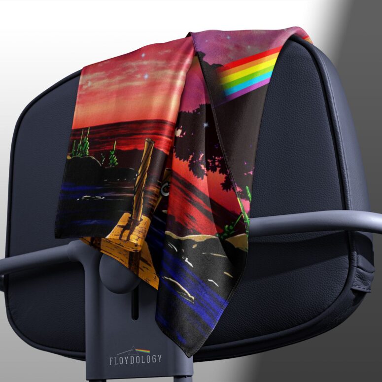 Snoopy Dark side of the moon eclipse Pink Floyd Poly Scarf