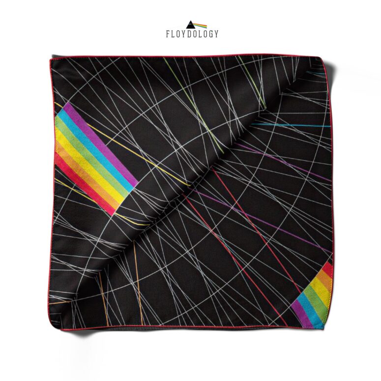 The Dark Side Of The Moon Line Art Pink Floyd Poly Scarf