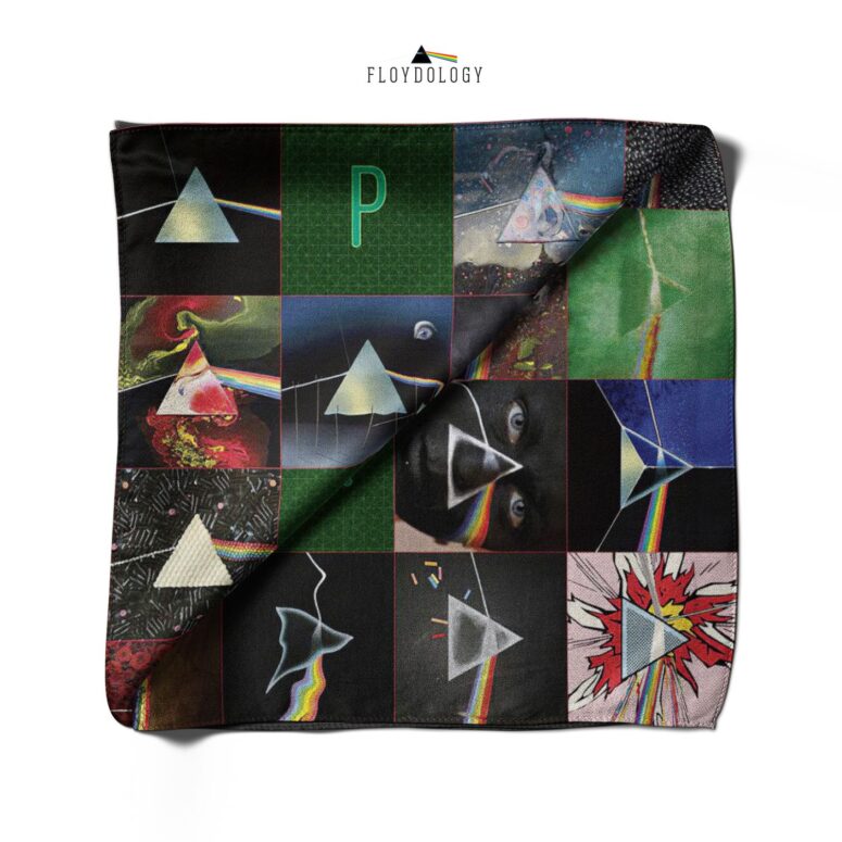 The Dark Side of the Moon 40th Anniversary Green Pink Floyd Poly Scarf