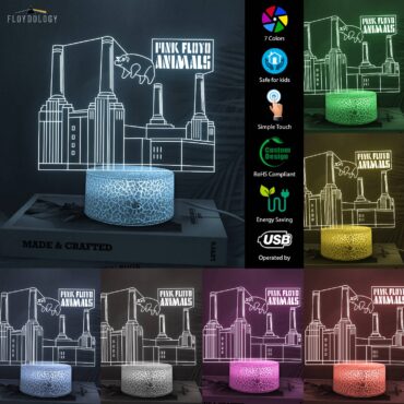 Battersea Power Station Flying Pig Animals Album Pink Floyd Night Lamp