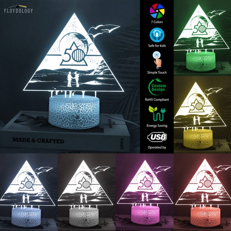 Breathe Wish You Were Here DSOTM 50th Anniversary Pink Floyd Night Lamp Breathe Wish You Were Here DSOTM 50th Anniversary Pink Floyd Night Lamp