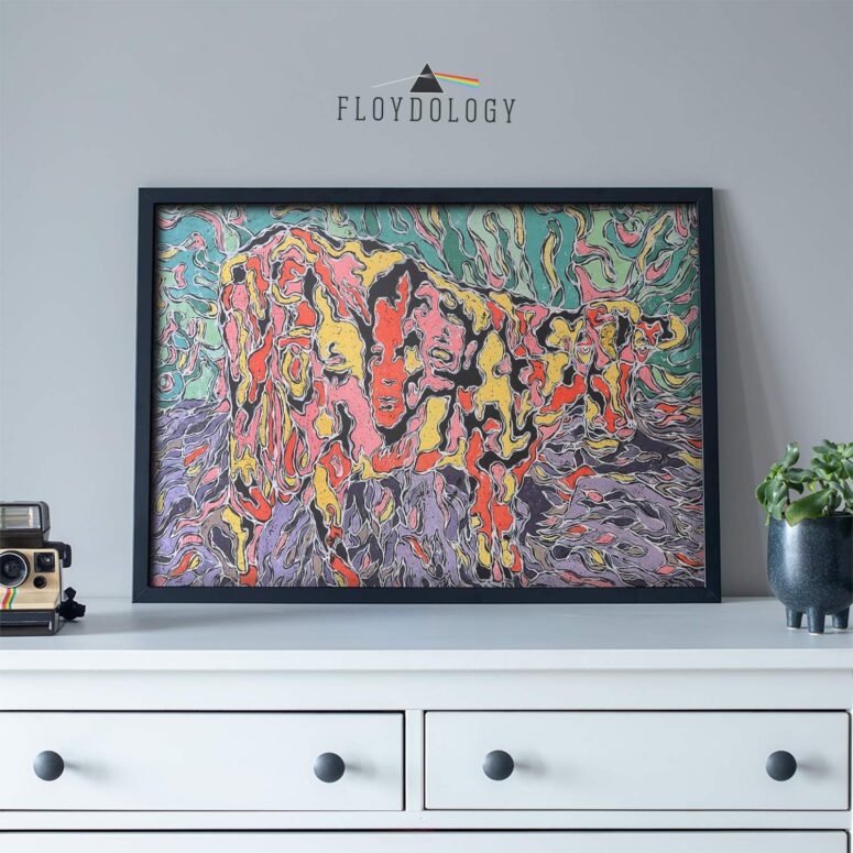 Atom Heart Mother Psychedelic Painting Pink Floyd Poster Atom Heart Mother Psychedelic Painting Pink Floyd Poster