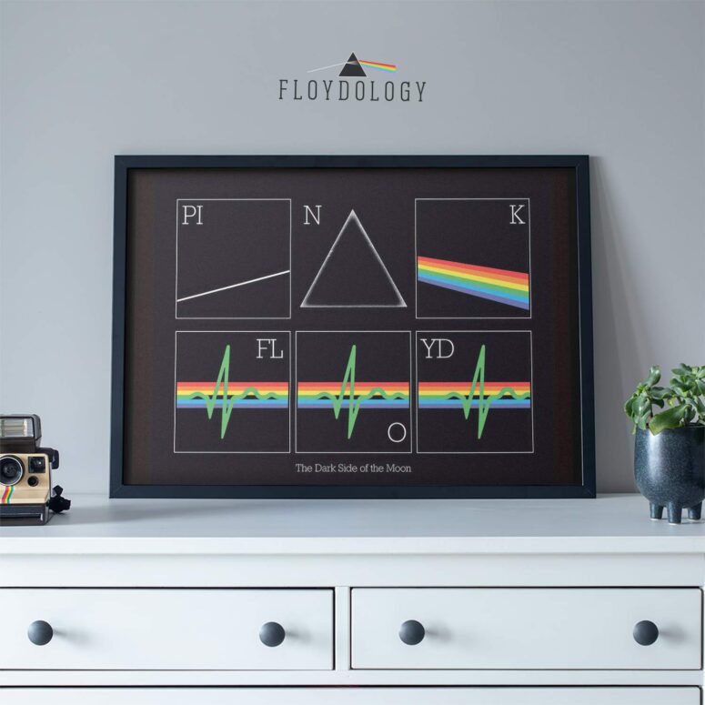 Dark Side Of The Moon 50th Prism Heart Beat Pink Floyd Poster
