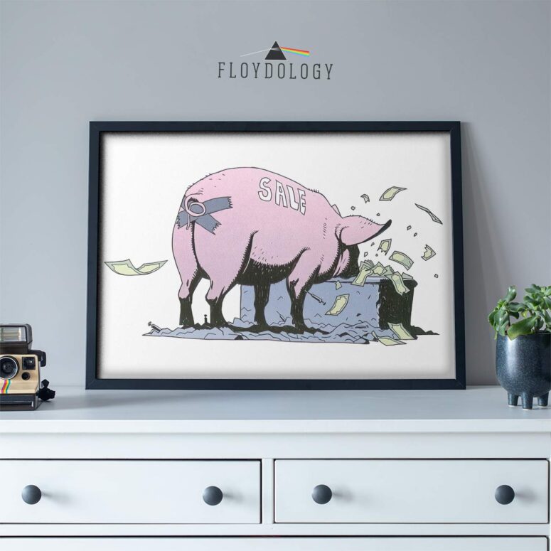 Flying Pig Wish You Were Here Sale Pink Floyd Poster Flying Pig Wish You Were Here Sale Pink Floyd Poster
