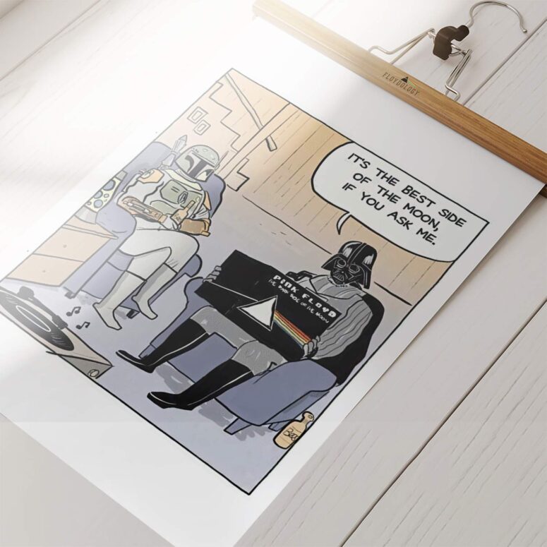 Its the best side of the moon Darth Vader Pink Floyd Poster