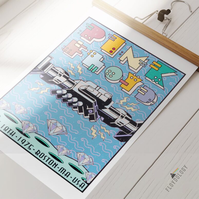 Pink Floyd Boston MA USA Tour 1975 Poster Pink Floyd Boston MA USA Tour 1975 Poster