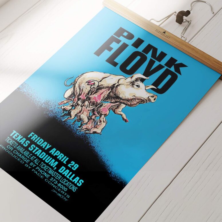 Pink Floyd Dallas Texas 1994 Concert Poster