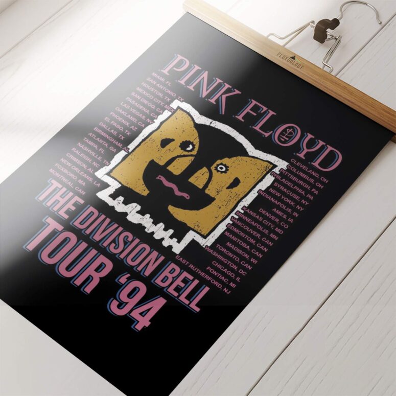 Pink Floyd Division Bell Tour 1994 Vintage Art Set of 2 Posters
