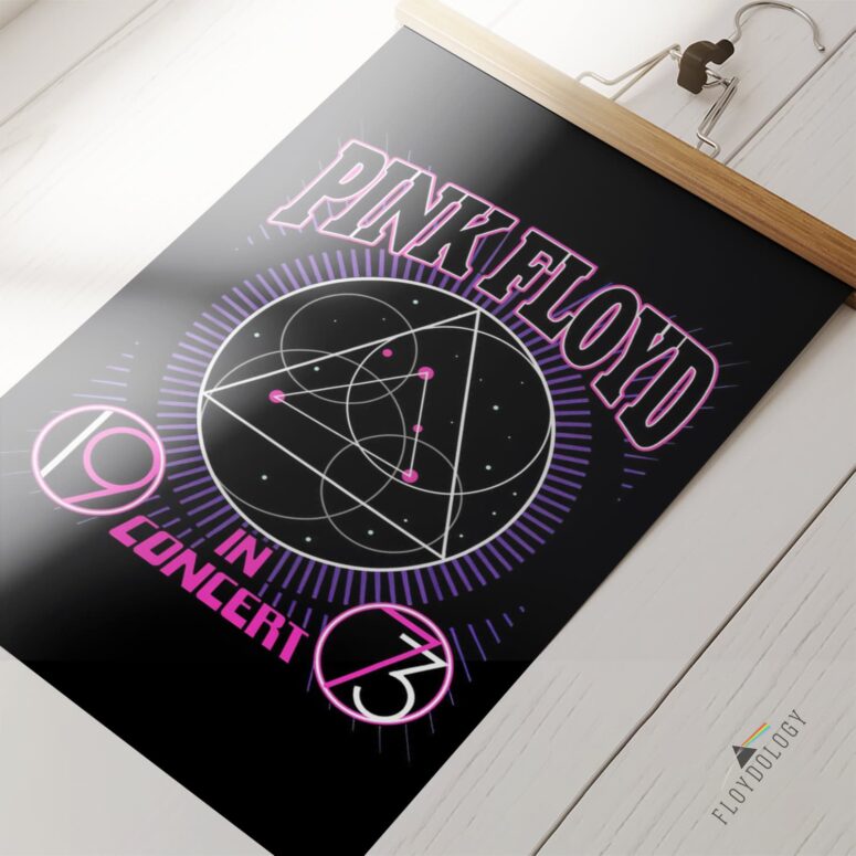 Pink Floyd Drawing In Concert Tour 1973 Poster