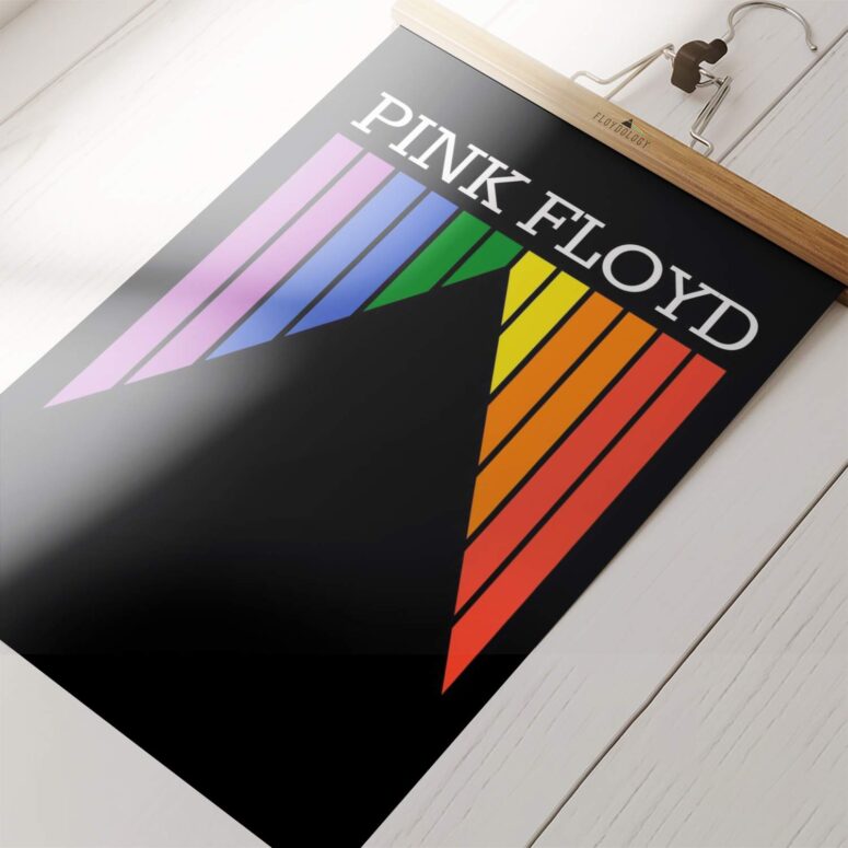 Pink Floyd Prism Washed Pyramid Colorful Poster