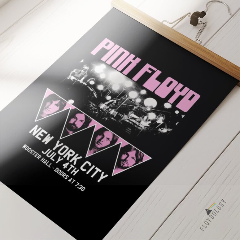 Pink Floyd Vintage New York City Tour July 4th Poster