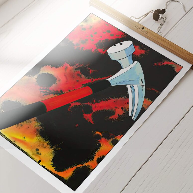 The Wall Hammer and Sky Pink Floyd Poster The Wall Hammer and Sky Pink Floyd Poster