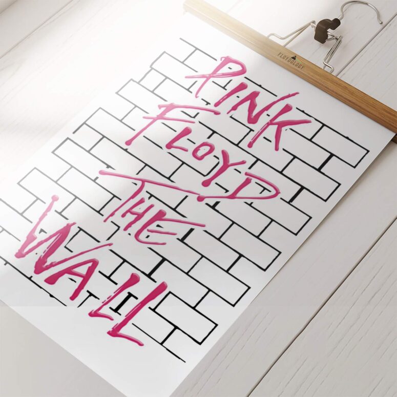 The Wall Typography Pink Floyd Poster