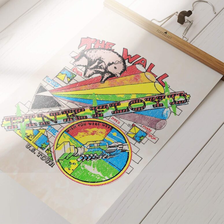 The Wall US Tour Sketch Pink Floyd Poster