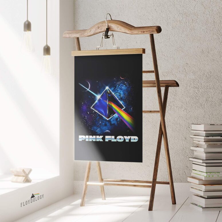 Pink Floyd Cosmic Prism Rainbow Galaxy Poster