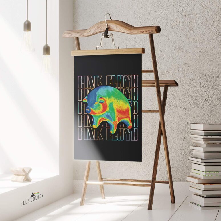 Pink Floyd Hologram Psychadelic Floating Pigs Animals Poster Pink Floyd Hologram Psychadelic Floating Pigs Animals Poster