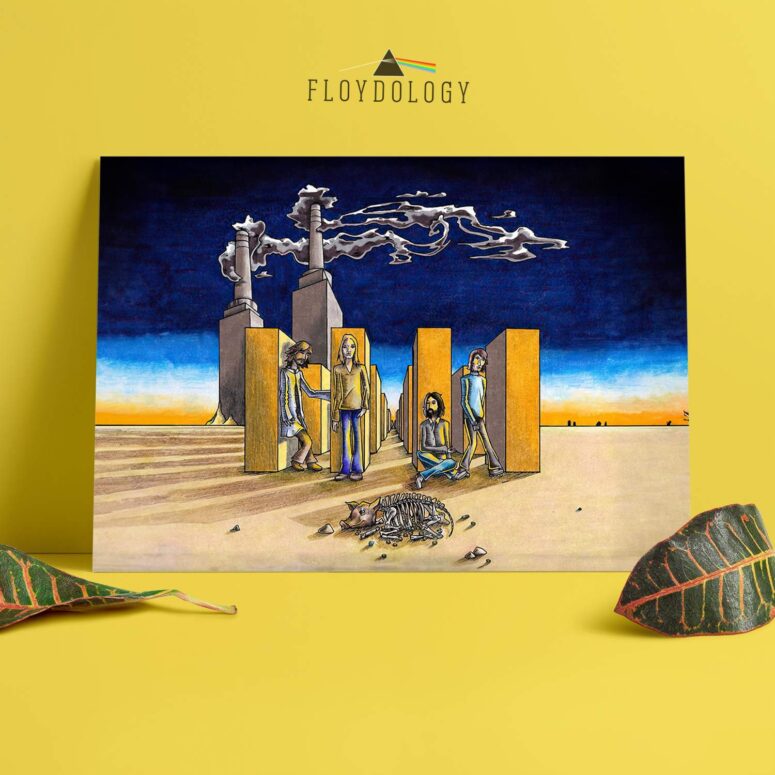 Shine on you Crazy Diamond Digital Painting Pink Floyd Poster