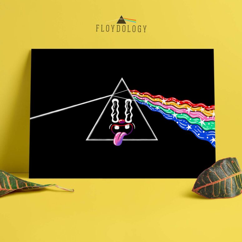 The Dark Side Of The Moon Retro PopArt Illustration Pink Floyd Poster