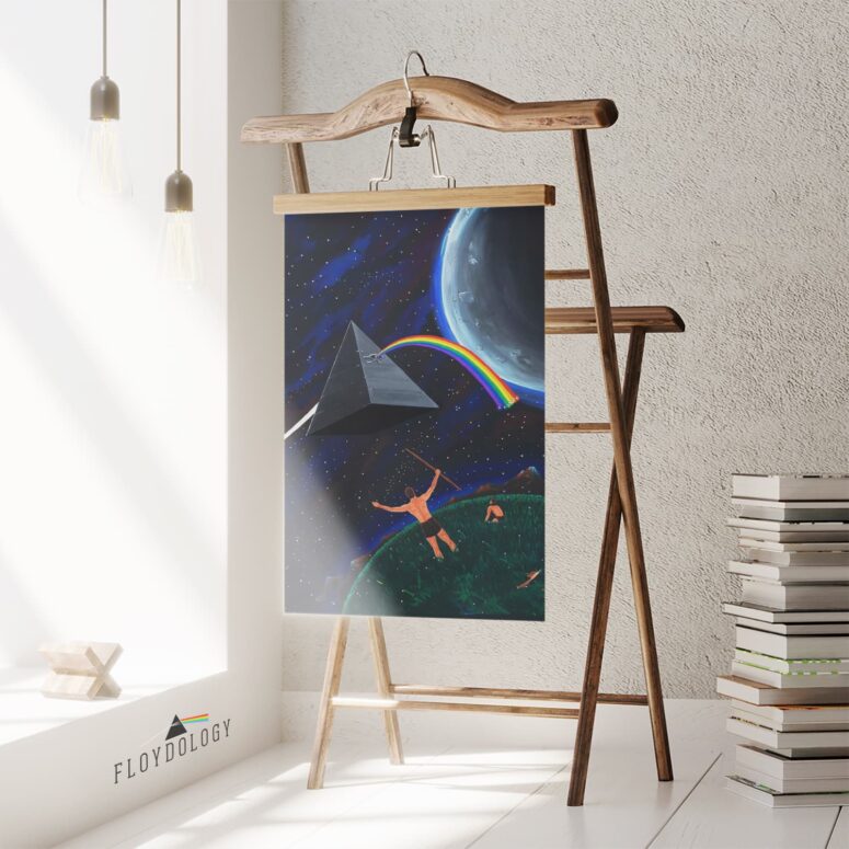 The Dark Side of the Moon Flying Pyramid Painting Pink Floyd Poster The Dark Side of the Moon Flying Pyramid Painting Pink Floyd Poster