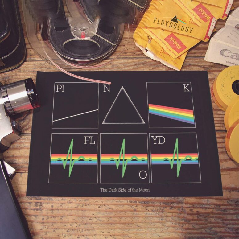 Dark Side Of The Moon 50th Prism Heart Beat Pink Floyd Poster