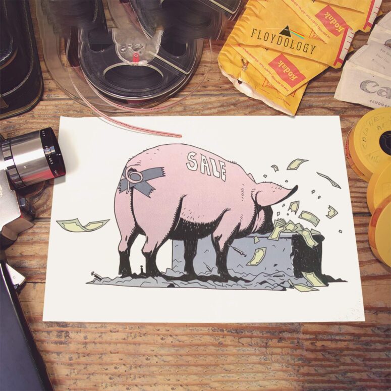 Flying Pig Wish You Were Here Sale Pink Floyd Poster Flying Pig Wish You Were Here Sale Pink Floyd Poster