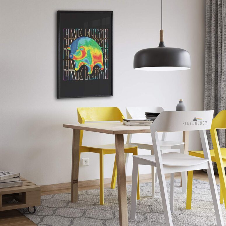 Pink Floyd Hologram Psychadelic Floating Pigs Animals Poster Pink Floyd Hologram Psychadelic Floating Pigs Animals Poster