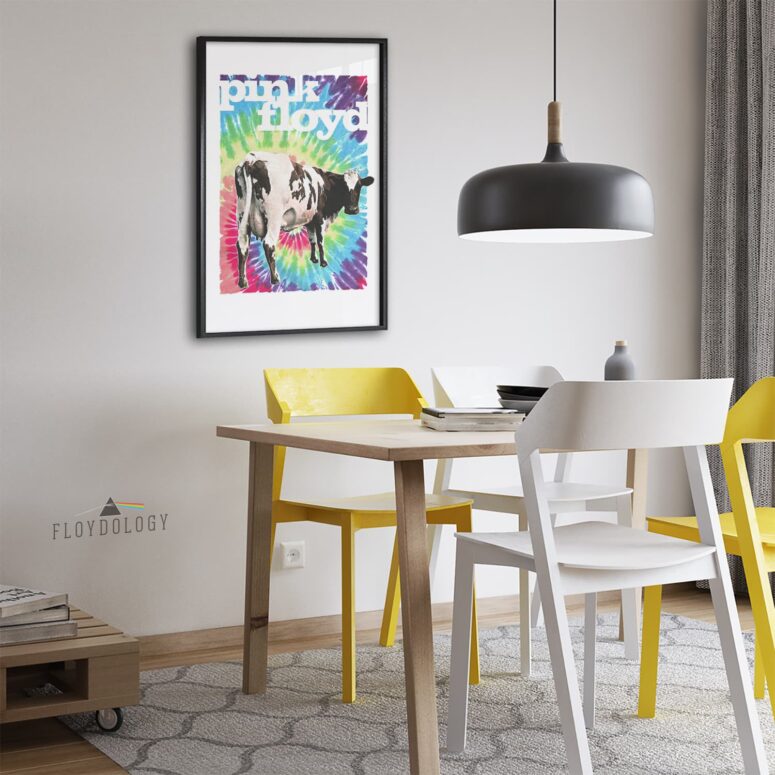 Pink Floyd Fat Old Sun White Dairy Cow Poster Pink Floyd Fat Old Sun White Dairy Cow Poster