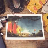 Left2d Backpack Golden Dark Side Of The Moon - OtherBrick