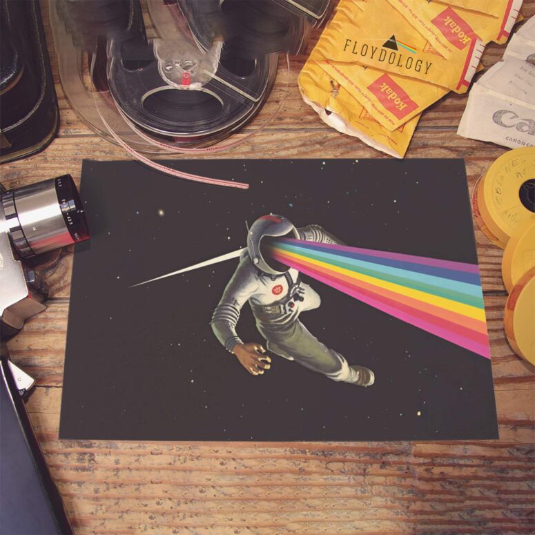 Rainbow Astronaut-Surreal Dark Side Of The Moon Pink Floyd Poster