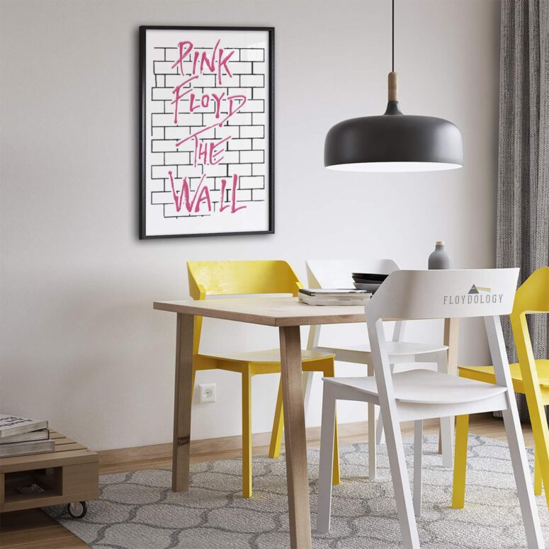 The Wall Typography Pink Floyd Poster