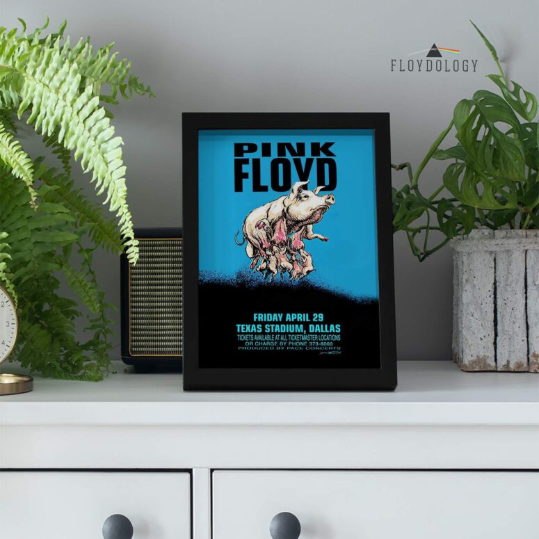 Pink Floyd Dallas Texas 1994 Concert Poster