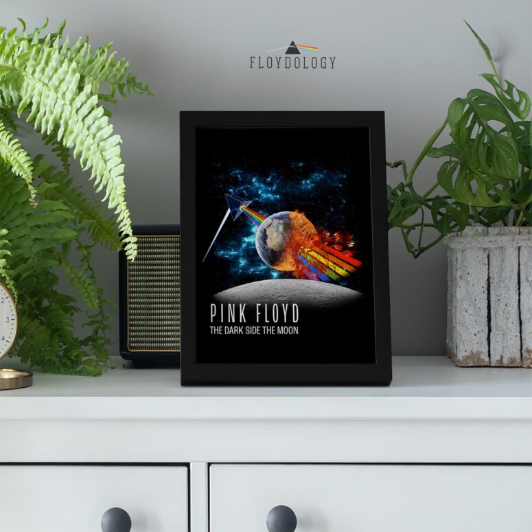 Pink Floyd Rainbow Attack Earth The Dark Side Of The Moon Poster