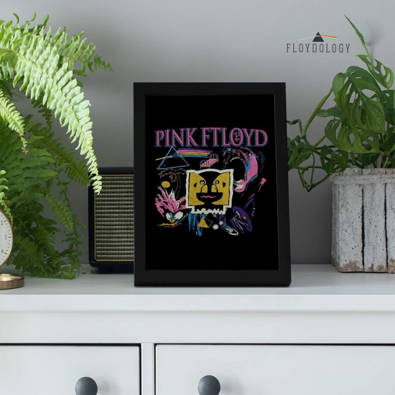 Vintage 1994 Pink Floyd The Division Bell Tour Drawing Art Poster