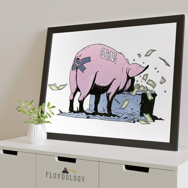 Flying Pig Wish You Were Here Sale Pink Floyd Poster Flying Pig Wish You Were Here Sale Pink Floyd Poster