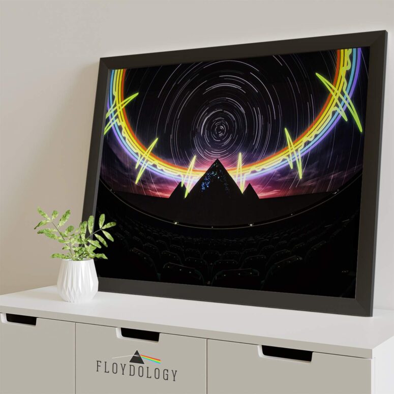 Pink Floyd The Dark Side Of The Moon Pyramid Night Sky Poster
