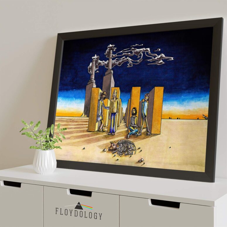 Shine on you Crazy Diamond Digital Painting Pink Floyd Poster