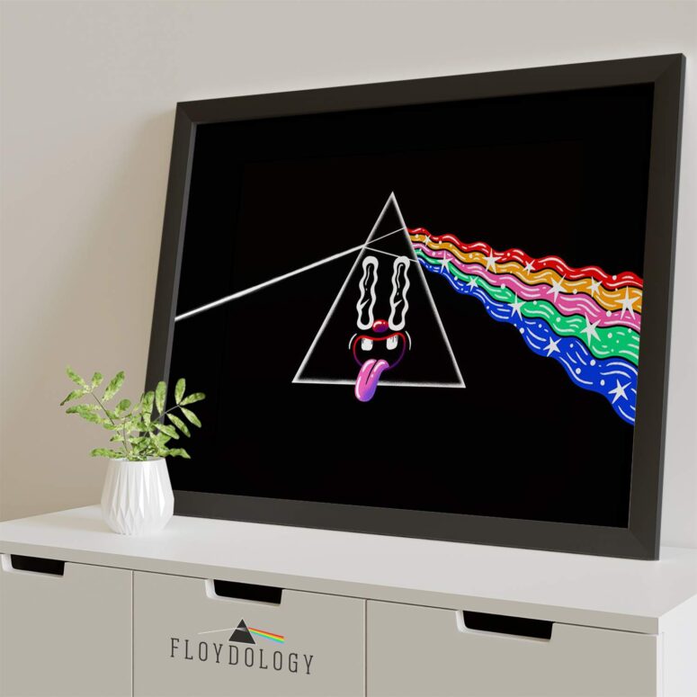 The Dark Side Of The Moon Retro PopArt Illustration Pink Floyd Poster