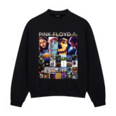 Retro Pink Floyd Members Front Sweatshirt Black - OtherBrick
