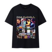 Retro Pink Floyd Members Front Tshirt Black - OtherBrick