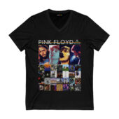 Retro Pink Floyd Members Front Vneck Black - OtherBrick