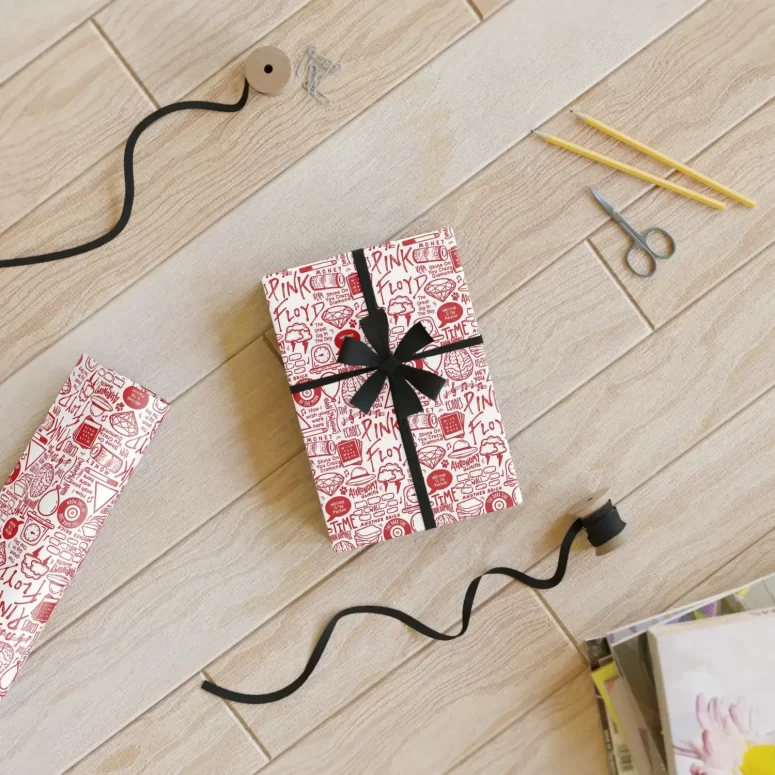 Album Doodle Collage - Pink Floyd Wrapping Paper