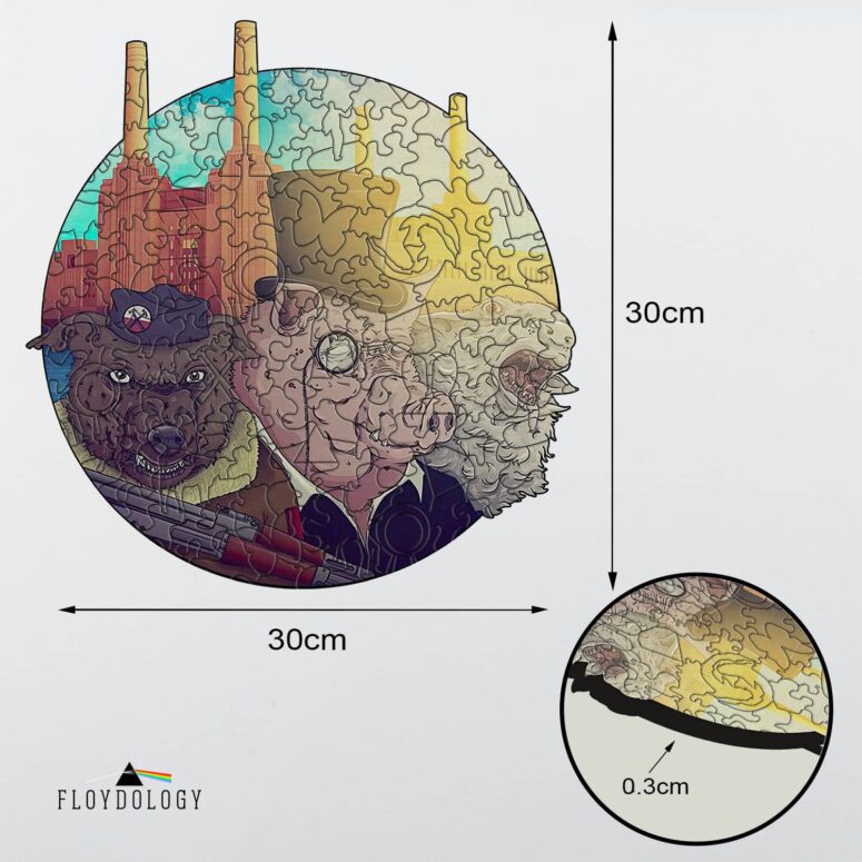 Animals - Pink Floyd Wooden Album Icon Puzzle