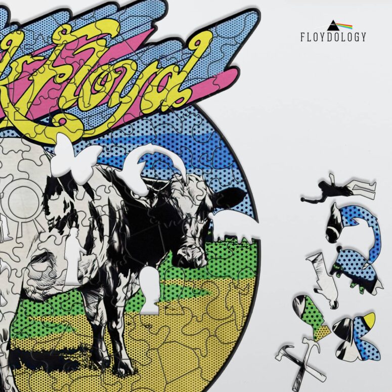 Atom Heart Mother - Cow Pink Floyd Wooden Album Icon Jigsaw Puzzle