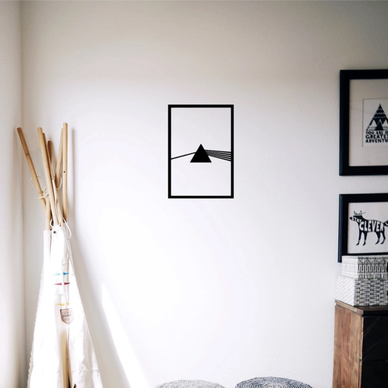 Black Dark Side Of The Moon Pink Floyd Metal Sign
