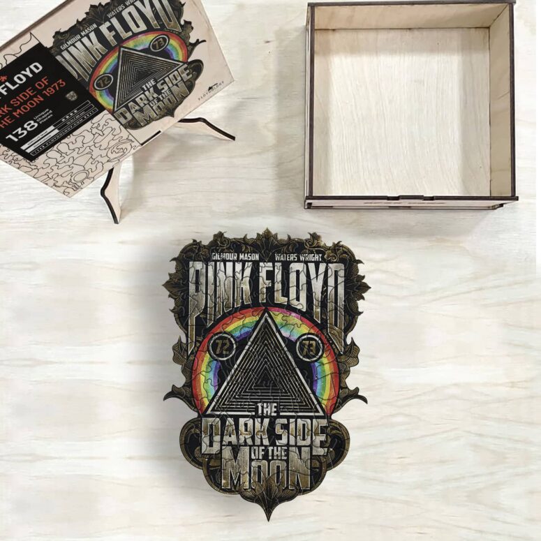 Dark Side Of The Moon 1973 - Pink Floyd Wooden Album Icon Jigsaw Puzzle