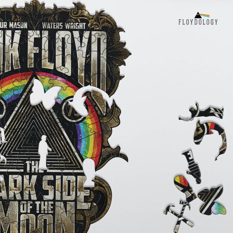 Dark Side Of The Moon 1973 - Pink Floyd Wooden Album Icon Jigsaw Puzzle