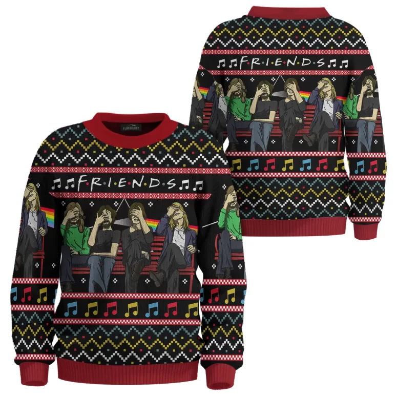 Facepalm Friends Music Notes - Pink Floyd Ugly Christmas Sweater