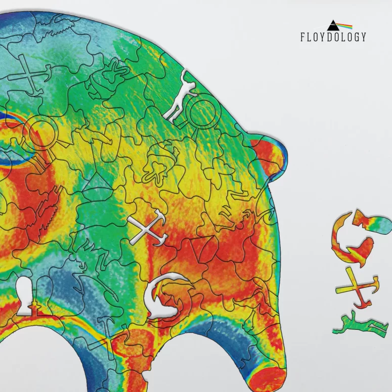 Hologram Floating Pig - Pink Floyd Wooden Album Icon Jigsaw Puzzle