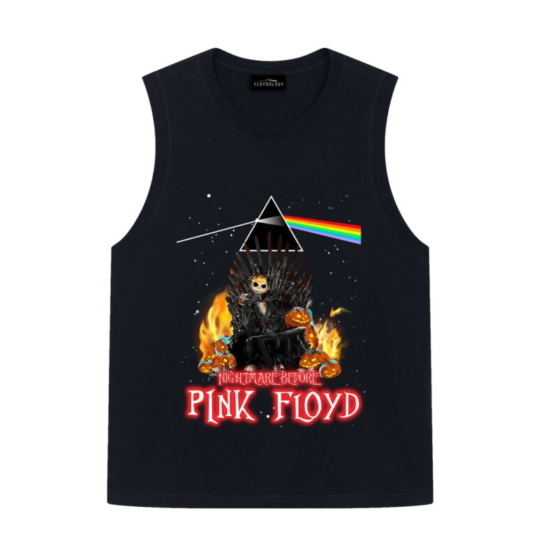 Jack Skellington Iron Throne Nightmare Before Pink Floyd Halloween Shirt