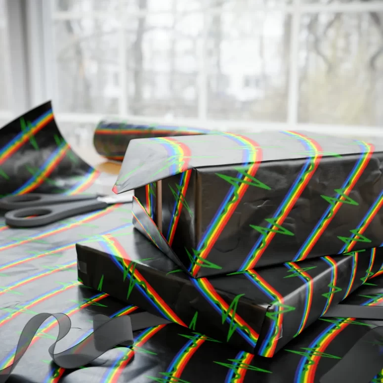 Pink Floyd Distorted HeartBeat Wrapping Paper Pink Floyd Distorted HeartBeat Wrapping Paper